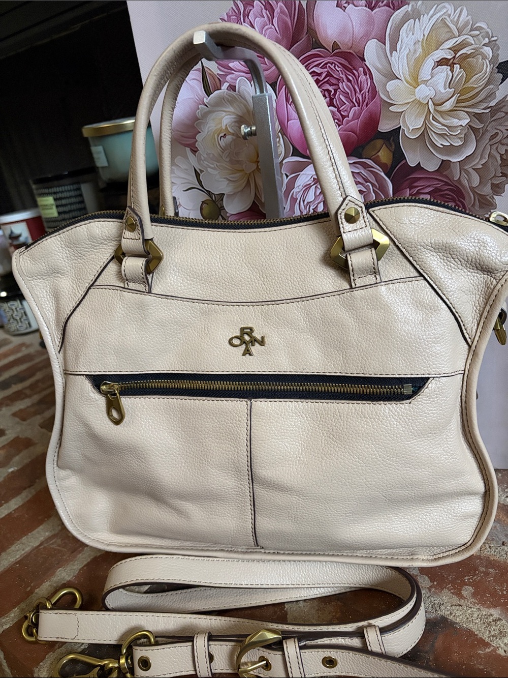 orYANY Sarah Pebble Leather Satchel
